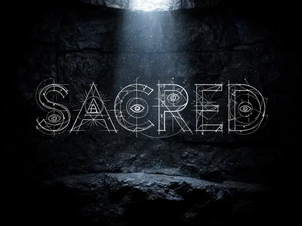 Sacred Geometry Symbol lettering example