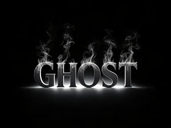 Smoke Display lettering example