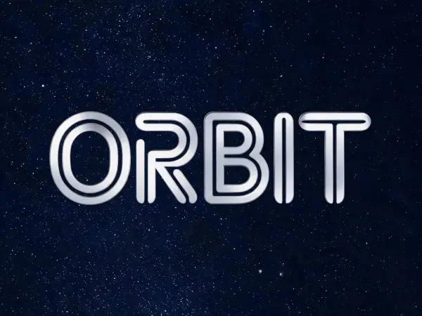 Space Age lettering example