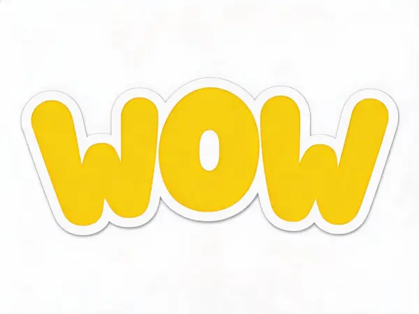 Contoh lettering Garis Tepi Stiker