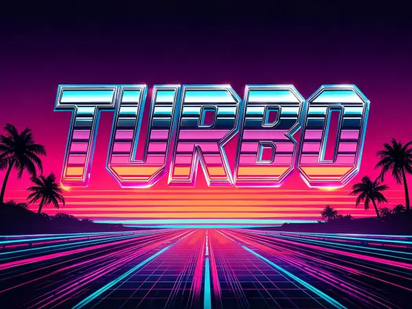 Synthwave Outrun Grid — TURBO