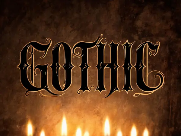 Tattoo Ornate lettering example