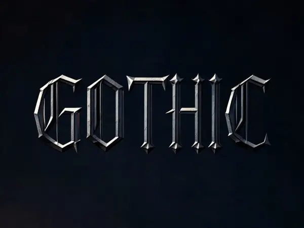 Textura Blackletter lettering example