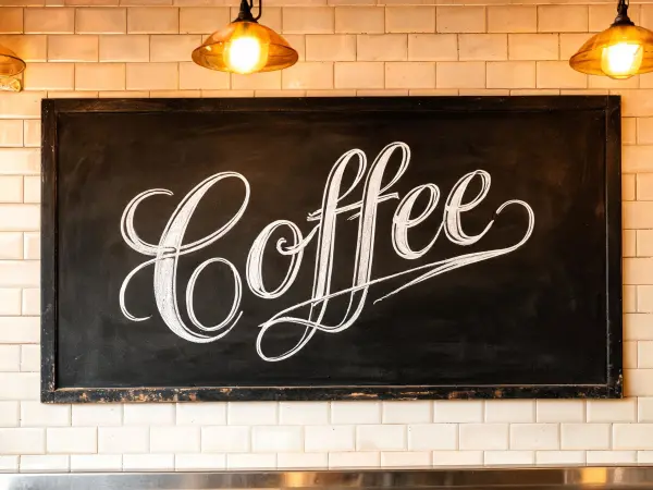 Contoh lettering Skrip Kafe Victoria