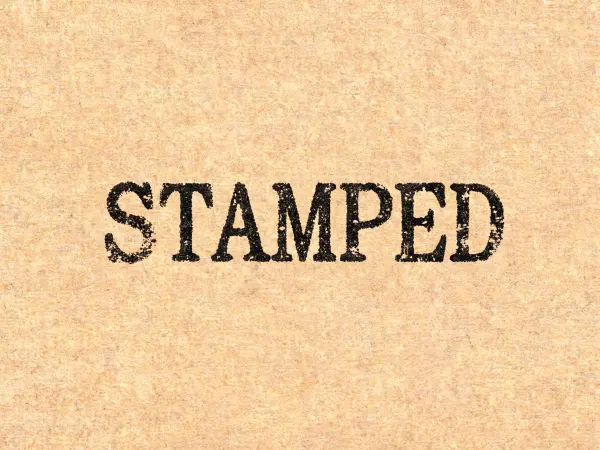 Vintage Stamp lettering example