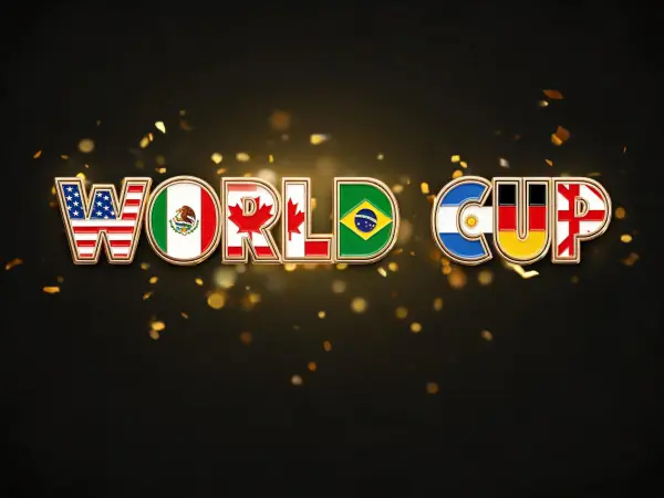 Exemple de lettrage Lettres drapeaux World Cup