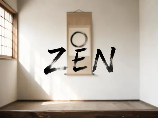 Zen Ink Brush lettering example