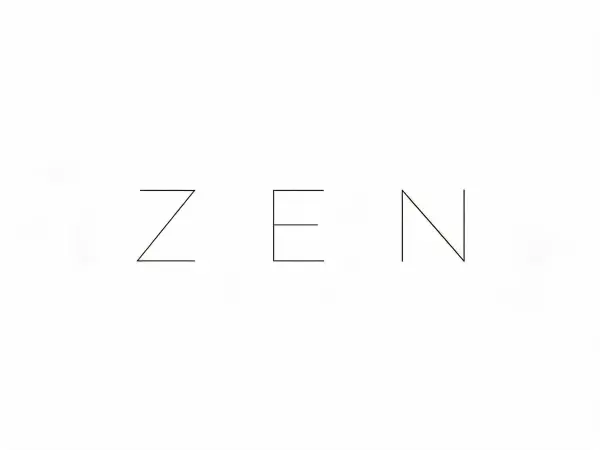 Zen Minimal lettering example