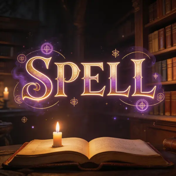 Magic Fantasy lettering example