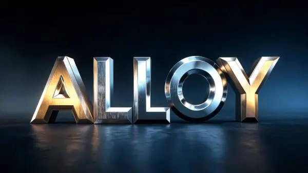 Metallic lettering example