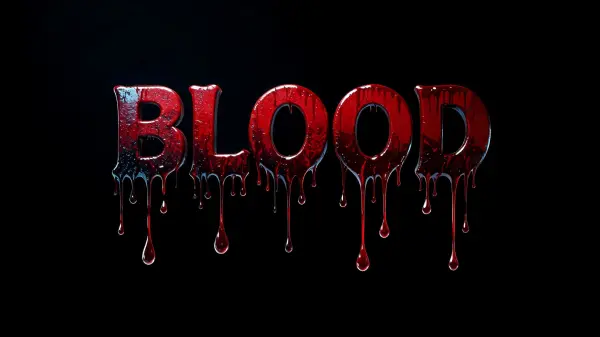 Blood Drip Font lettering example