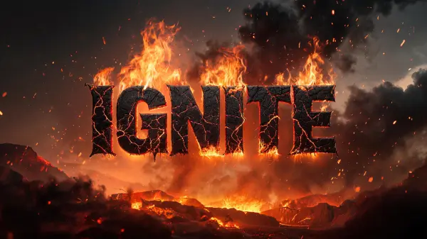 Fire & Smoke lettering example