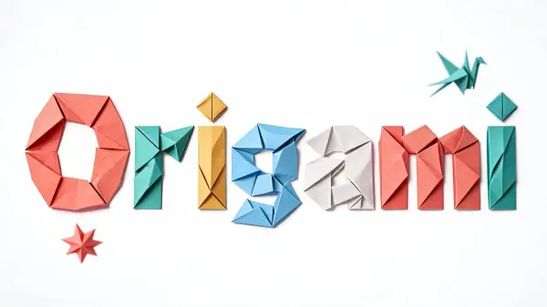 Origami lettering example