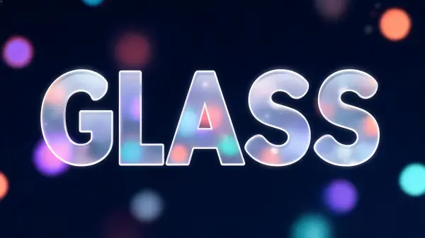 Frosted Glass lettering example