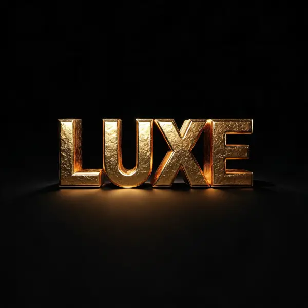 Luxury Gold lettering example