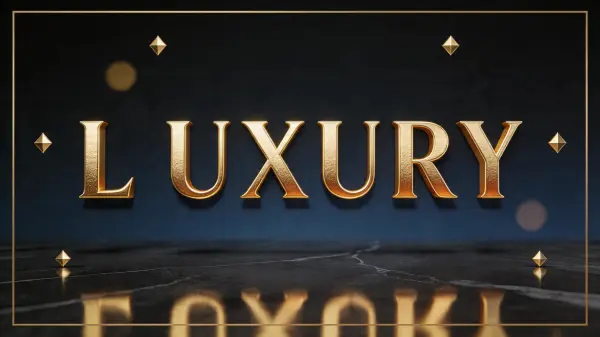 Luxury Birthday lettering example