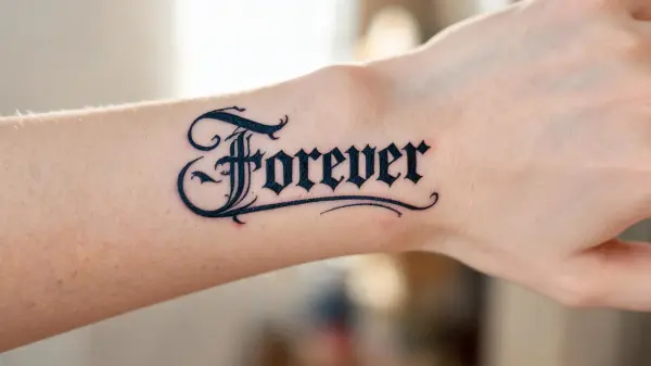 Tattoo Font lettering example