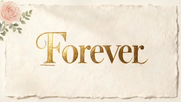 Wedding lettering example