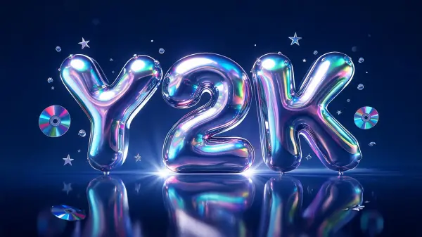 Пример леттеринга: Y2K