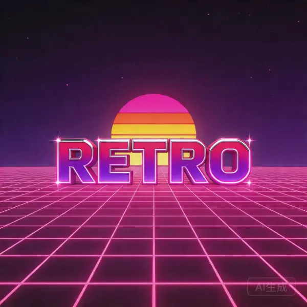 Cyberpunk Synthwave lettering example