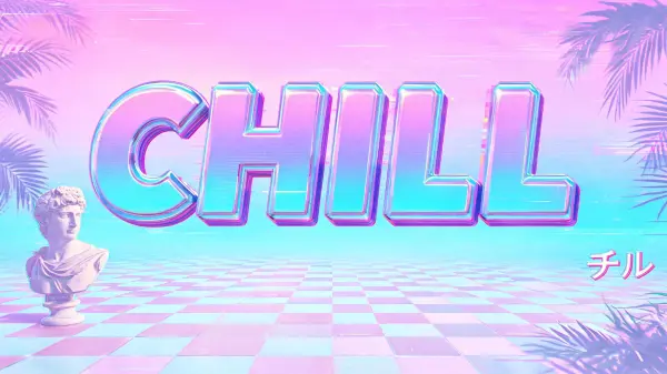 Vaporwave lettering example
