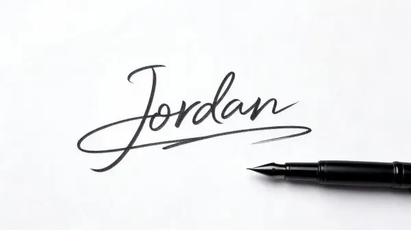 Signature Script lettering example