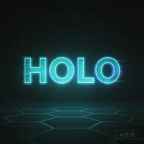 Hologram lettering example