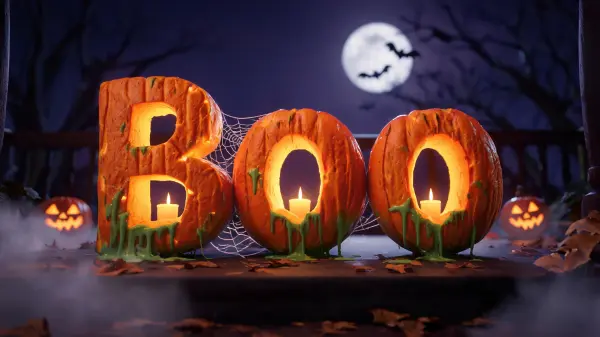 Halloween lettering example