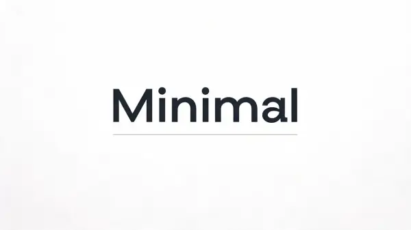 Minimal lettering example