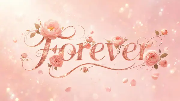 For Her lettering example