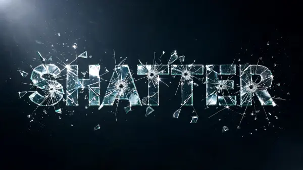 Broken Glass lettering example