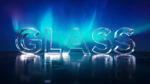 Glass lettering example
