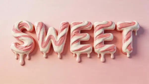 Ice Cream Drip Font lettering example