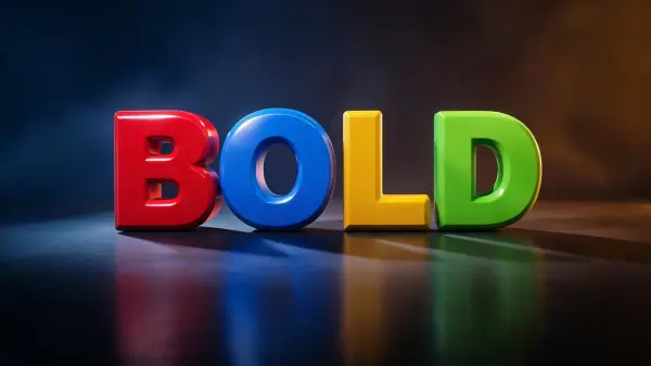 3D Bold lettering example
