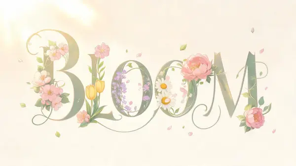 Spring Vibes lettering example