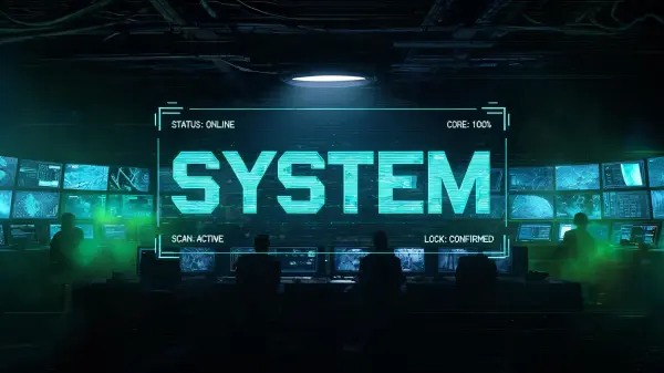 Tech HUD lettering example