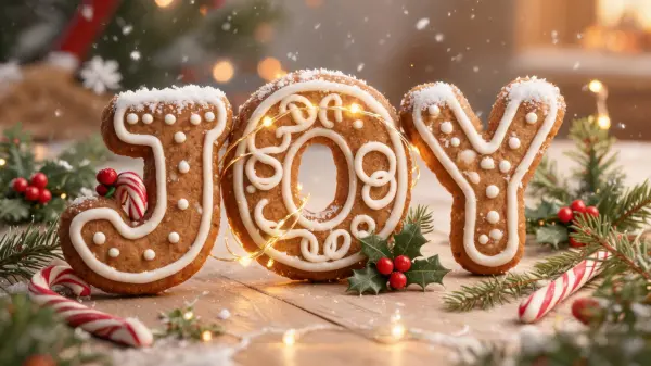 Christmas lettering example