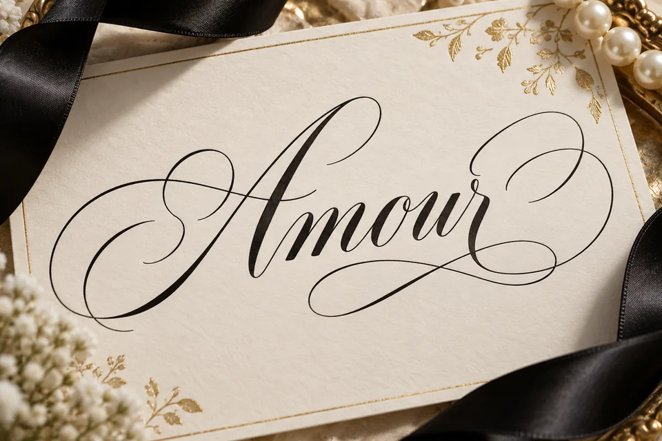 Great Vibes lettering example