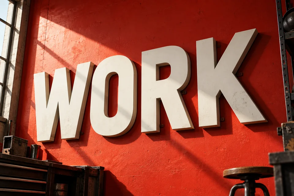 Ejemplo de lettering Work Sans