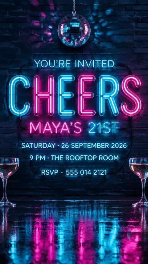 Neon Cheers — CHEERS